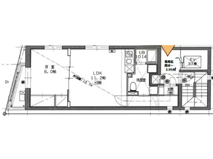 東陽3丁目マンション(1LDK/4階)の間取り写真