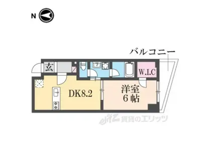 サカト3(1DK/4階)の間取り写真