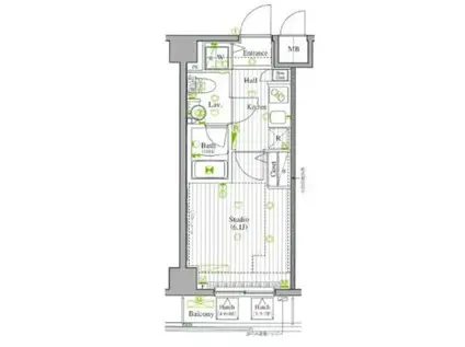 アーバンヴィスタ王子(1K/7階)の間取り写真