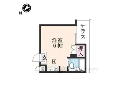 枚方パークアイランド125(ワンルーム/1階)の間取り写真