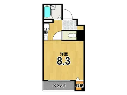 藤パークハイツ円頓美(1K/4階)の間取り写真