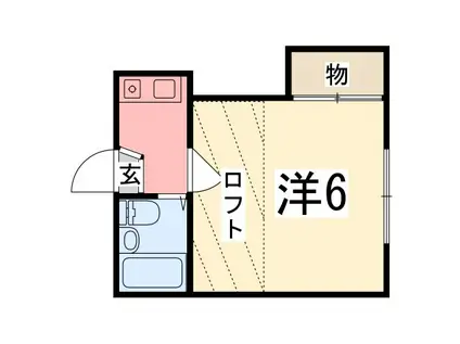 SMILE 城北新町 北棟(1K/1階)の間取り写真
