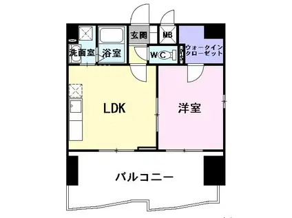 アゲート白壁(1LDK/10階)の間取り写真
