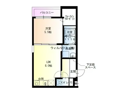 フジパレス西湊3番館(1LDK/2階)の間取り写真