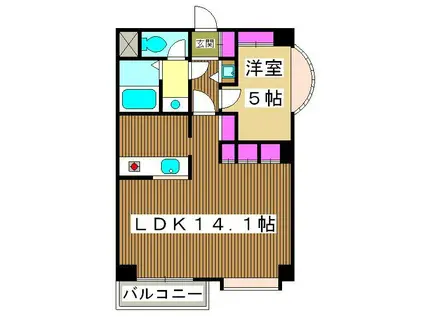 ラ・クレッツ小豆沢(1LDK/2階)の間取り写真