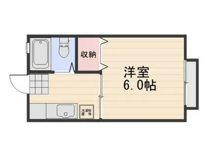 ル・クール東古松I(1K/1階)の間取り写真