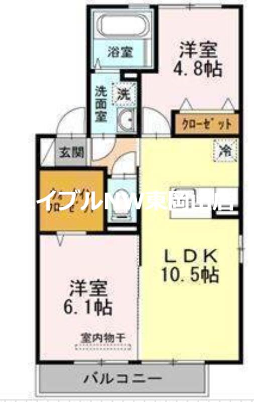  メゾン シュシュ(2LDK/2階)の間取り写真