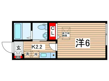 TYヒルズ(1K/2階)の間取り写真