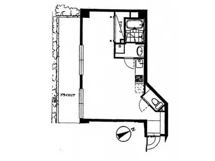 コリーヌ平町参番館(ワンルーム/1階)の間取り写真