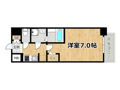 サムティ姫島フェリチェート(1K/6階)の間取り写真