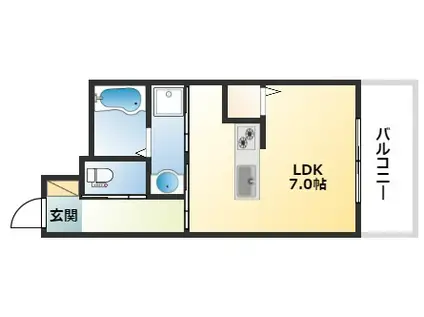 ARKTAMATANI(ワンルーム/3階)の間取り写真