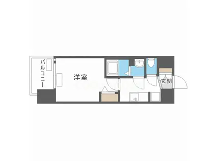 プレサンス南堀江(1K/6階)の間取り写真