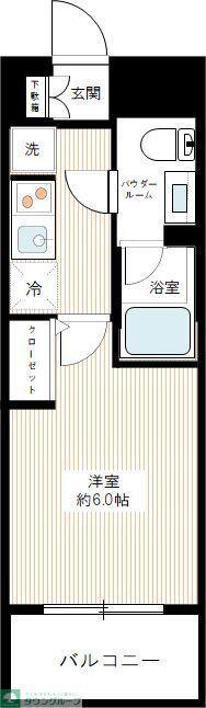 AZEST堀切菖蒲園III(1K/4階)の間取り写真