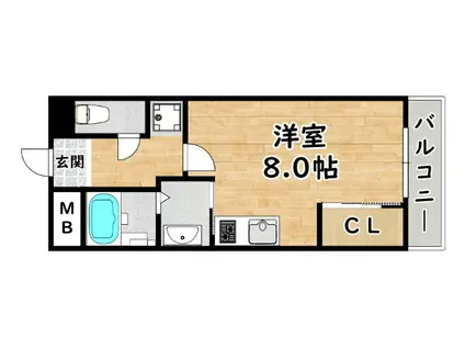 RESIDENCE ALIKA II(ワンルーム/4階)の間取り写真
