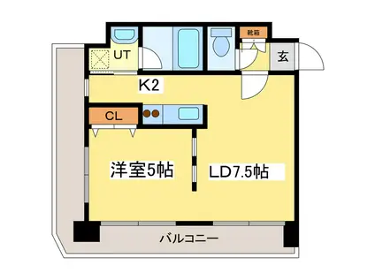 メープル元町(1LDK/10階)の間取り写真