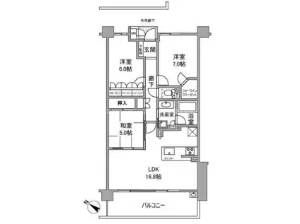 ロイヤルアーク近江八幡フロンテージ(3LDK/2階)の間取り写真