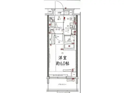 スプレスター立石ステーションフロント(1K/6階)の間取り写真