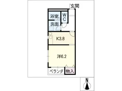 クリアコート(1K/3階)の間取り写真