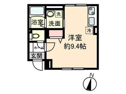 FERBIST大森(ワンルーム/1階)の間取り写真