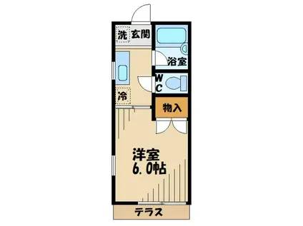 サンワハウス(1K/2階)の間取り写真