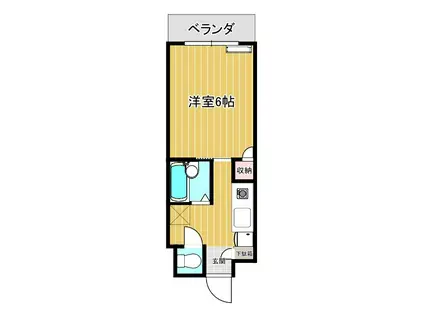 富士マンション(1K/4階)の間取り写真