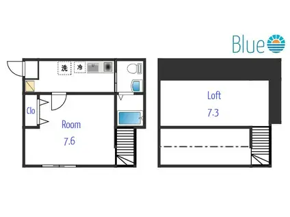 リッチスペース桜山A棟(1K/1階)の間取り写真