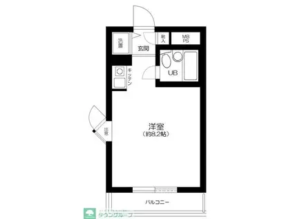 ハイネスプラザ新宿5(ワンルーム/1階)の間取り写真