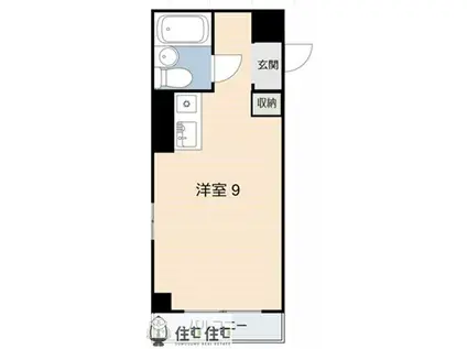 ソレイユ豊田(ワンルーム/5階)の間取り写真