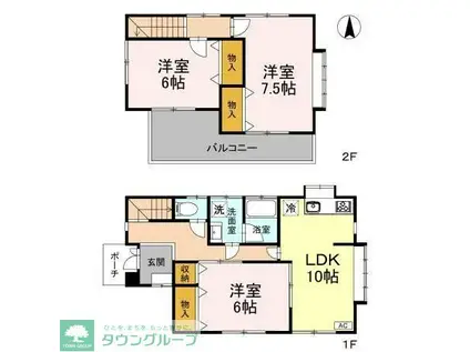 LUMIERE一ツ家 I(1LDK/1階)の間取り写真