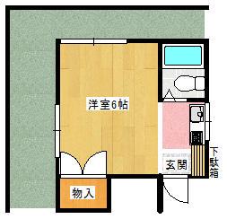 サンライズ(1K/1階)の間取り写真