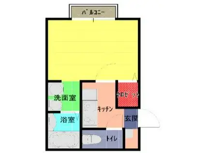 グランデ指扇(1K/2階)の間取り写真