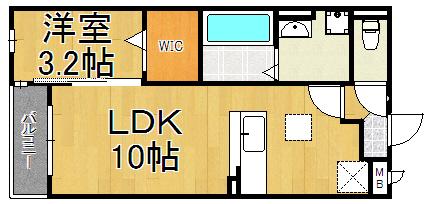 花水木 宝塚(1LDK/1階)の間取り写真