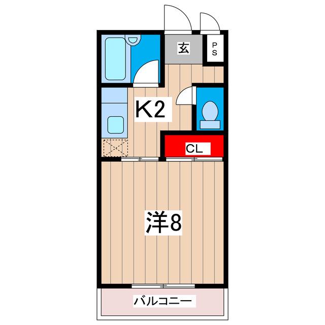 キャロットハウス(1K/3階)の間取り写真