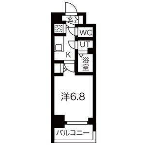 プレサンス塚本グランゲート(1K/10階)の間取り写真