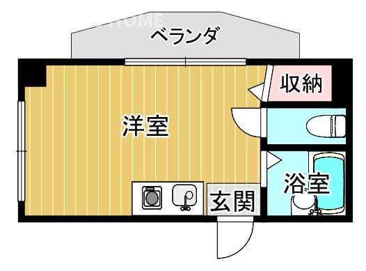 有馬パレス千林(ワンルーム/3階)の間取り写真
