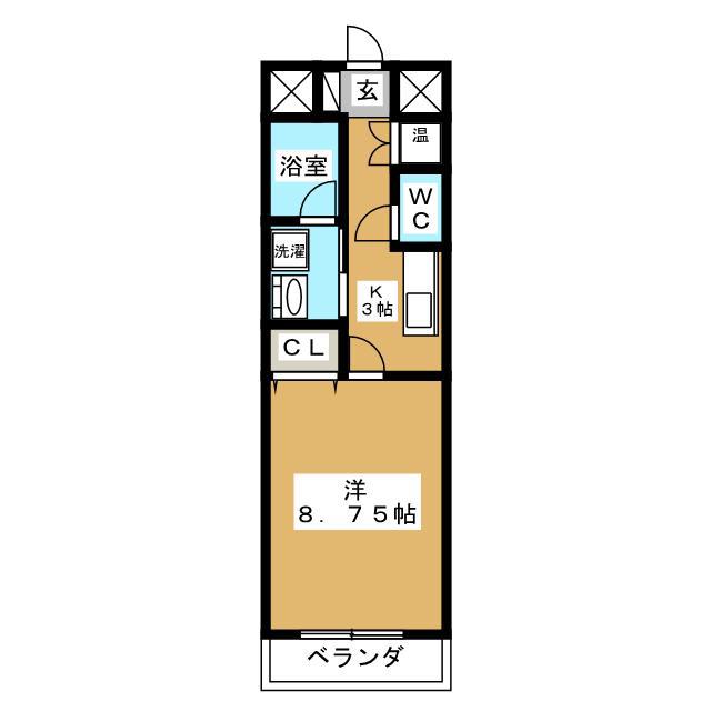 CASTLE HILLS 柳ケ瀬(1K/12階)の間取り写真