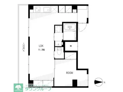 パールヒルズY・O(1LDK/4階)の間取り写真