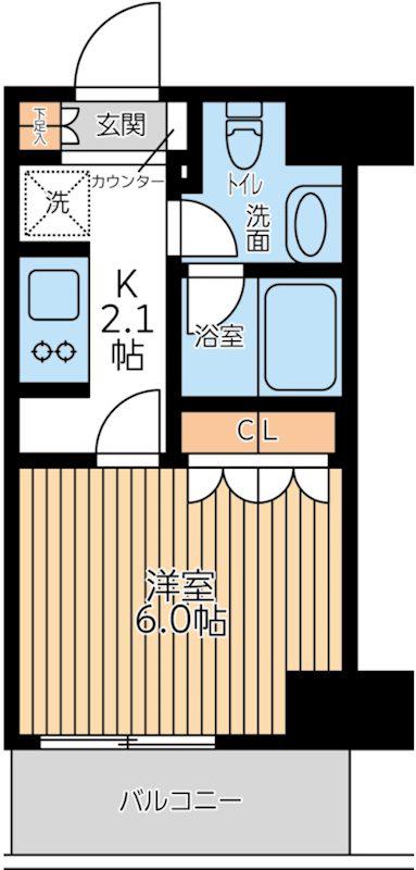 CITY LUX TOBE(1K/10階)の間取り写真