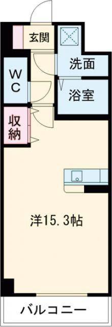 S-FORT宇都宮南大通(ワンルーム/1階)の間取り写真