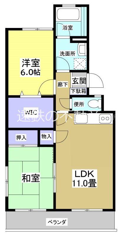 バンブーハウス(2LDK/2階)の間取り写真
