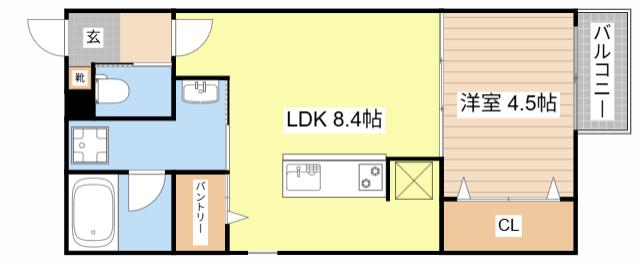 メゾン・ド・メグ湖南(1LDK/3階)の間取り写真
