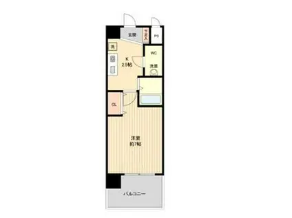 パークフラッツ金山(1K/10階)の間取り写真