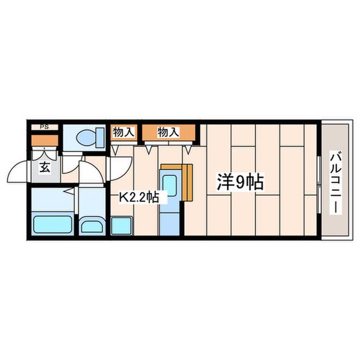 プレジオ上永谷(1K/2階)の間取り写真
