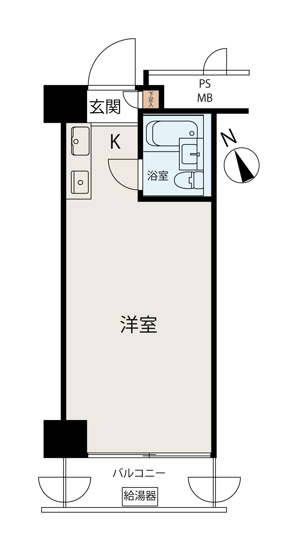 中銀日本橋マンシオン(ワンルーム/11階)の間取り写真