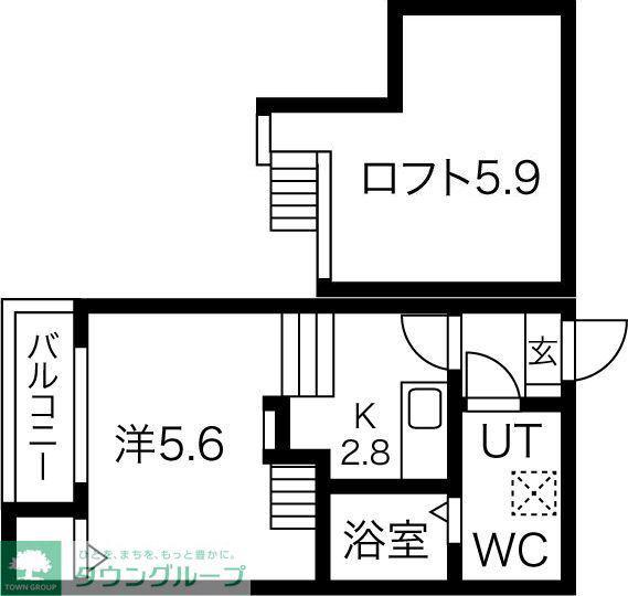 OAK TREE MAISON志賀(1K/2階)の間取り写真