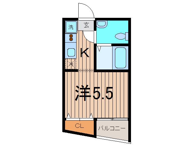 STUDIO ZAI(ワンルーム/3階)の間取り写真
