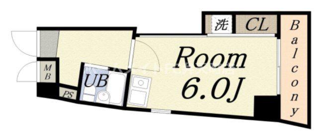 アンタンテ 7TH(1K/4階)の間取り写真