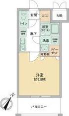 LIVE FLAT TSUKAMOTO(1K/7階)の間取り写真