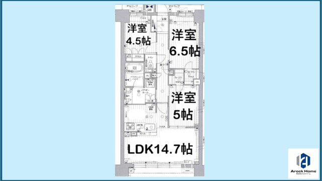 プレサンスグラン名城公園(3LDK/1階)の間取り写真