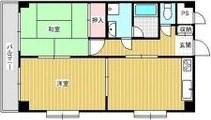 RESIDENCE塚口(2DK/3階)の間取り写真
